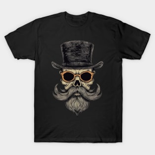 Skull with mustache T-Shirt